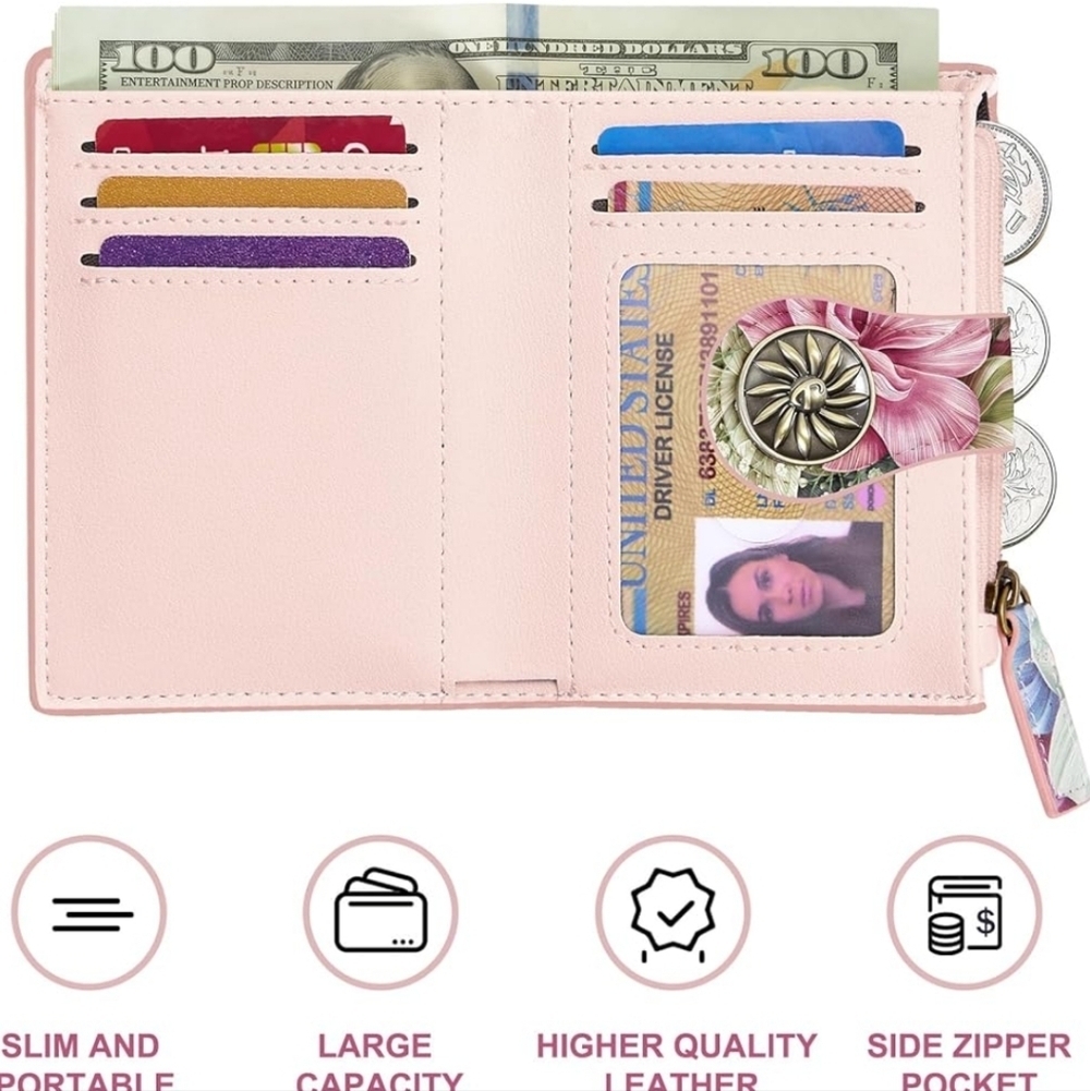 Floral Pink Wallet - Picture 3 of 8